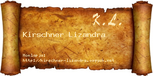 Kirschner Lizandra névjegykártya